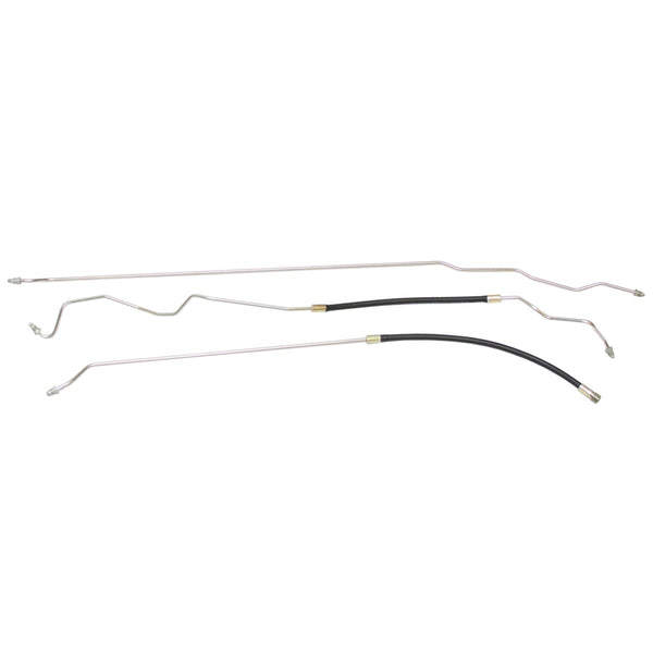 1992-94 Chevrolet GMC Blazer Tahoe Yukon (Full-Size) 4WD Small Block V8 3/8" Main Fuel Lines (w/rubber hose) 3pc, Stainless