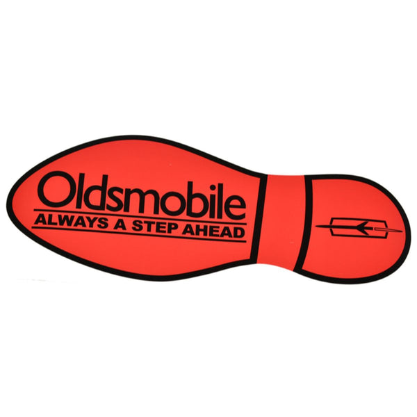 Oldsmobile Sticker Foot Print Orange Right 1pc