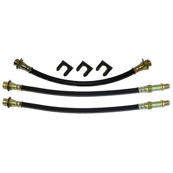1965 GM Corvair - Front Drum / Rear Drum 3 hose Kit. This is for cars with factory drum brakes. 6pc