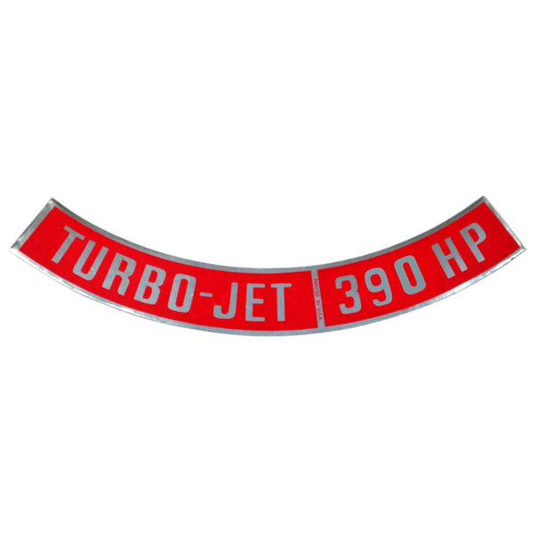 Turbo - Jet 390 HP Big Block Air Cleaner Decal.