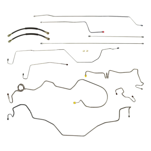 1997-03 Ford F150 2WD Std. Cab Shortbed Rear ABS Rear Disc Power Disc Brake Line Kit 14pc, Stainless
