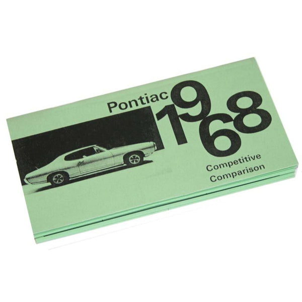 1968 GM Pontiac Tempest Competitive Comparison Pricing 3 1/2" X 6 1/2" Booklet