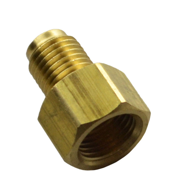 Brass Adapter Male 3/8"-24 Inverted, Female 7/16"-24 Inverted