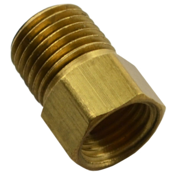 Line Adapter - Male 1/4 NPT to Female 1/2-20 Inverted Flare, Brass
