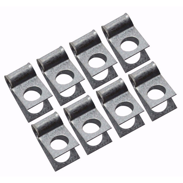 1/4" Single R Style Clips, 8 Pack