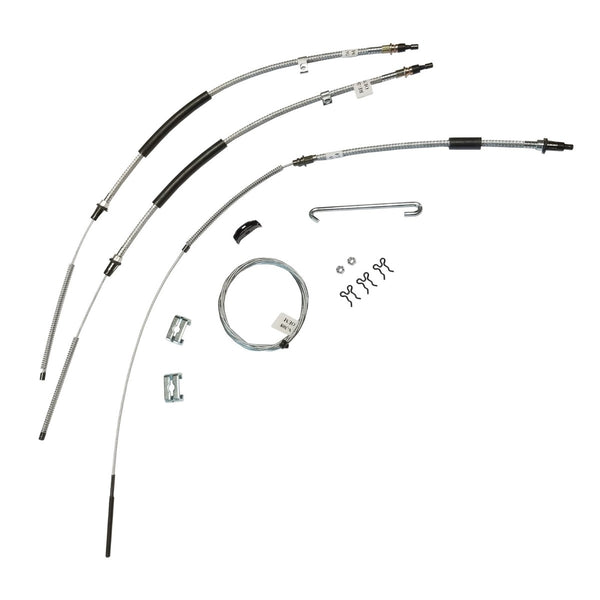 1965-66 Chevrolet Impala All Except T-400 Trans Complete Brake Cable Kit Stainless