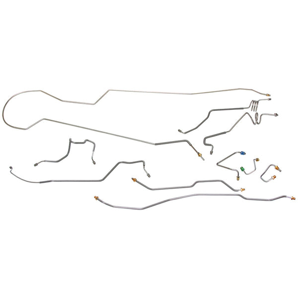 1989-93 Chevrolet GMC S10 15 2WD Std. Cab Long Bed Ext. Cab Short Bed Power Disc Brake Line Kit 10pc, Stainless