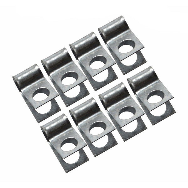 1/2" Single R Style Clips, 8 Pack